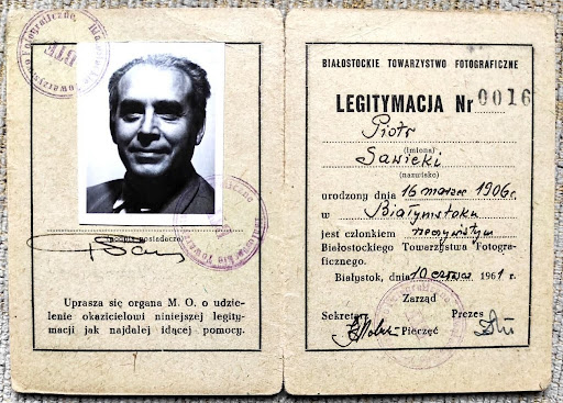 legitymacja białostockie towarzystwo fotograficzne Piotr Sawicki
